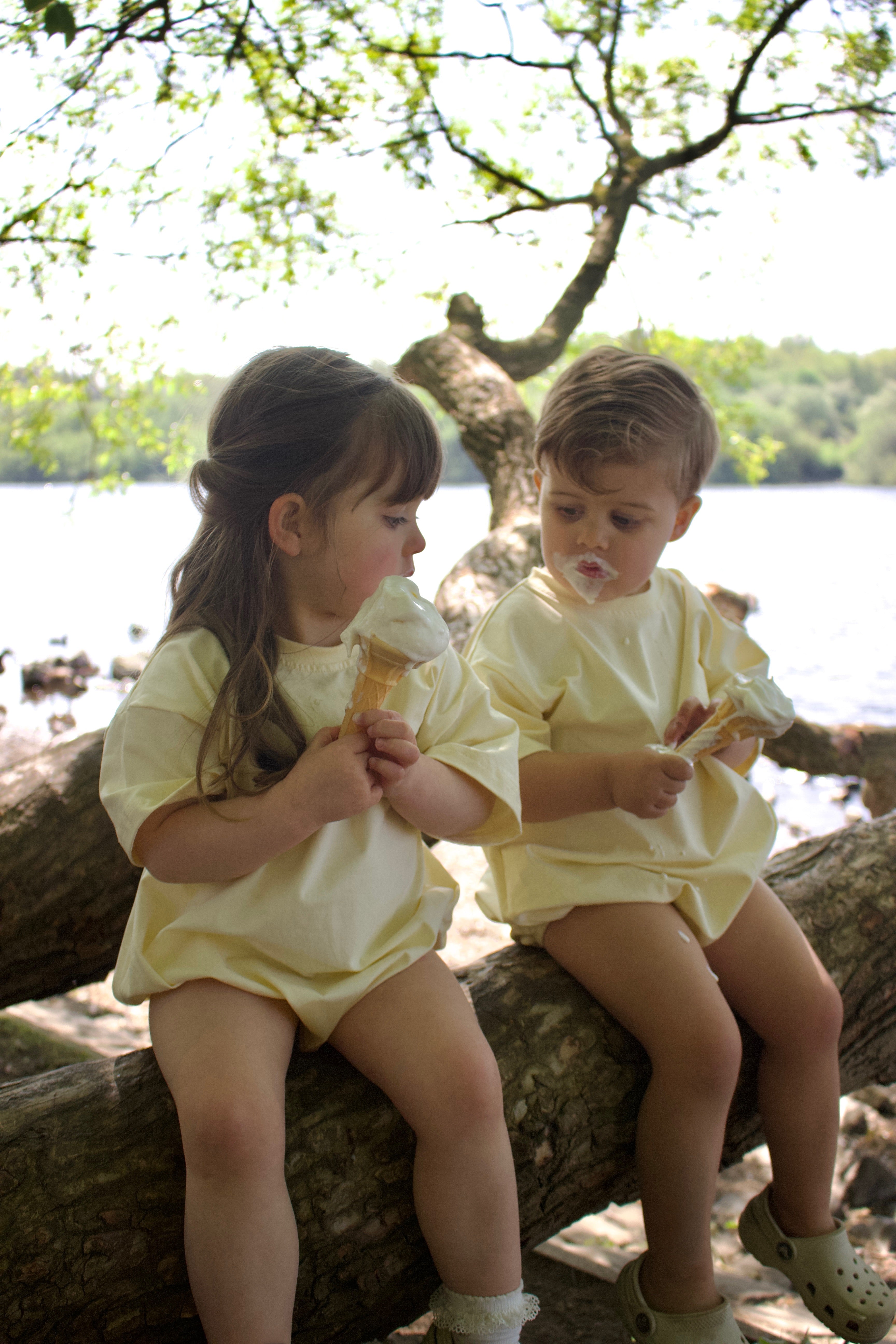 Buttermilk Oversized Romper