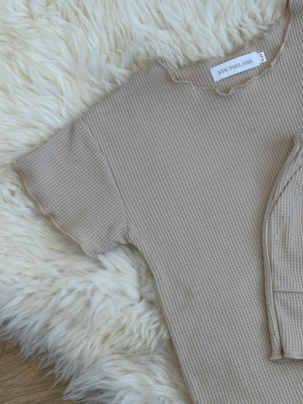 Waffle short set - BISCUIT